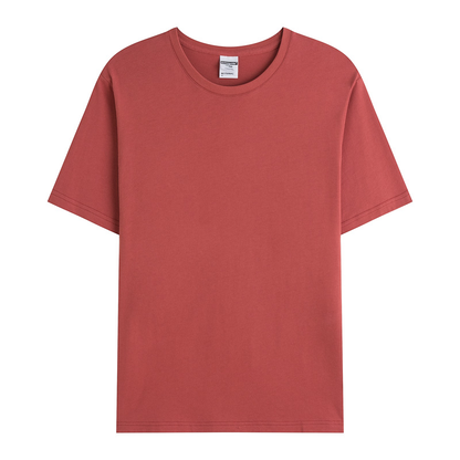 Custom Summer New Cotton Men's Casual T-Shirt Short Sleeve Solid Color Male Oversize Plus Size Tops Tee Shirt
