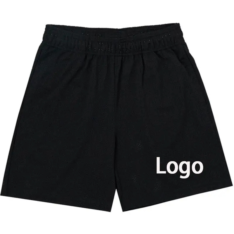 Custom-made logo men's fitness shorts, blank sports jogging, swimming and beach men's mesh shorts for summer