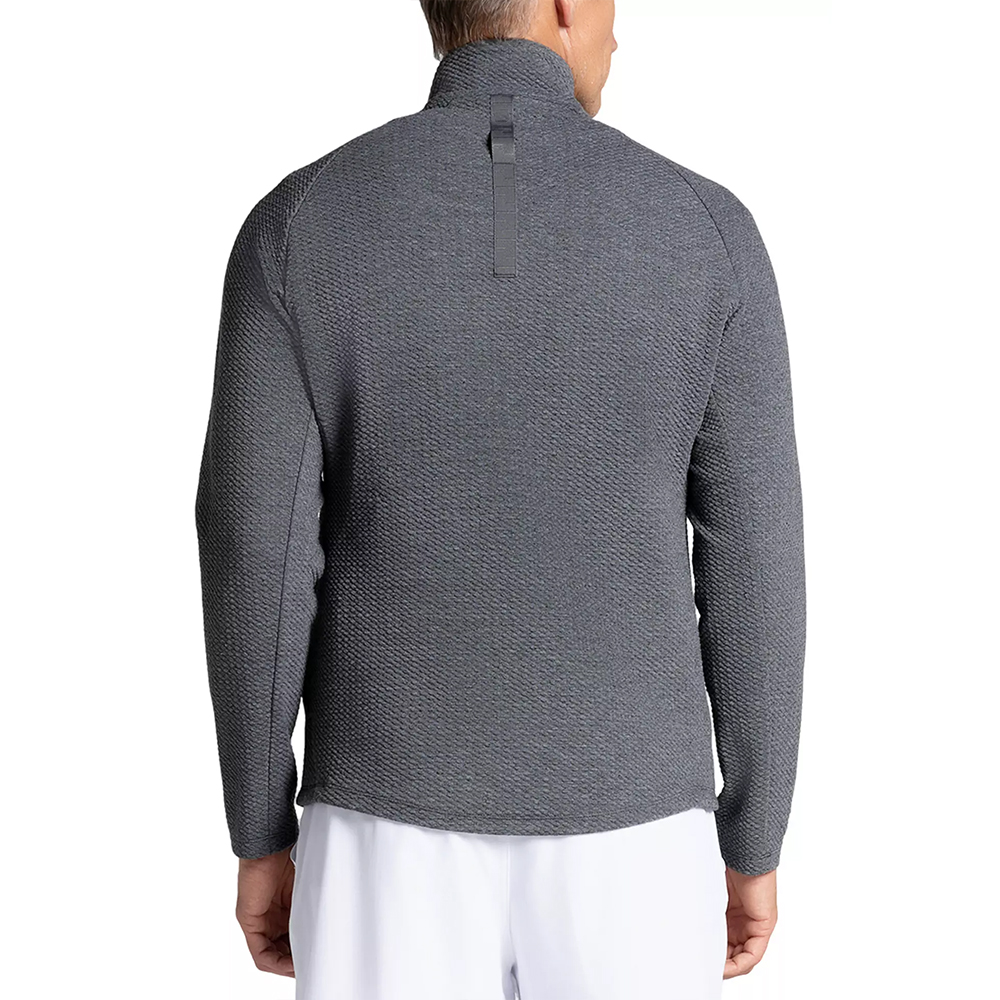 High Quality Custom Men's Golf Pullover Sweater 95% Polyester 5% Polyamide Casual Slim Fit Quarter Zip Knit Texture Solid Autumn