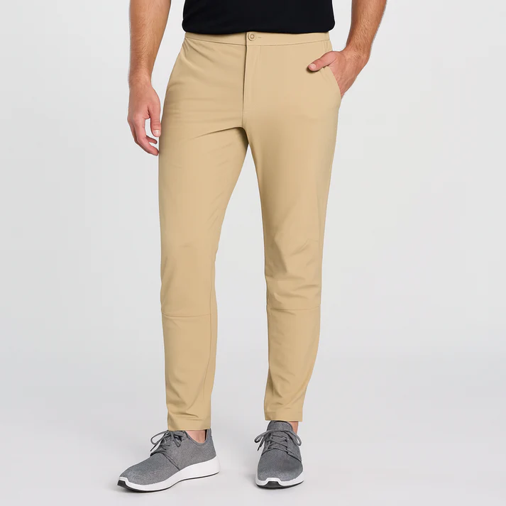 Khaki Quick - Dry Slim - Fit Trousers
