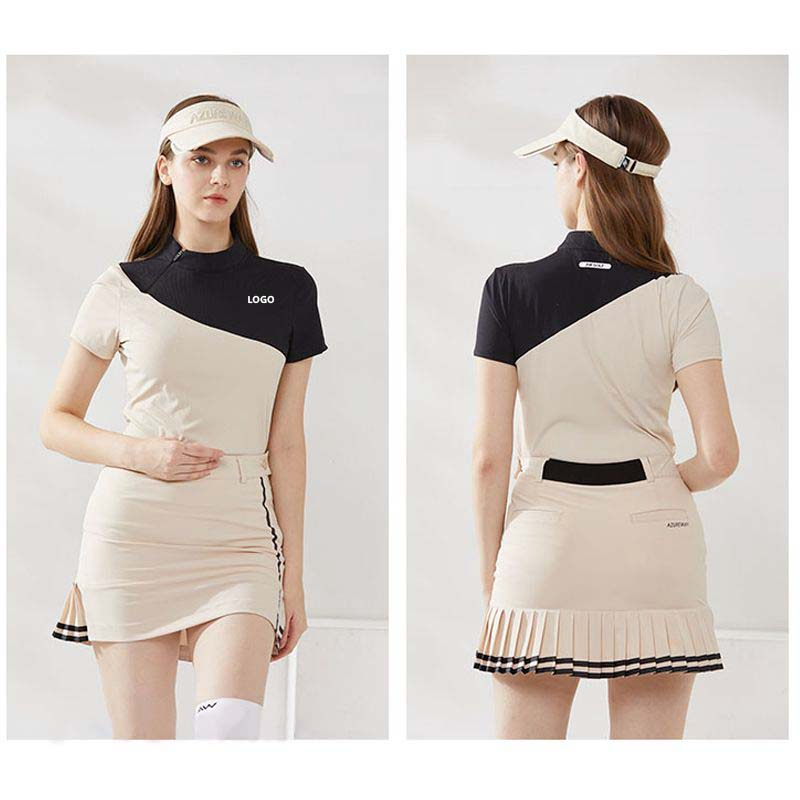 OEM custom-made logo women's summer stretchy golf skirts, women's sporty pleated skirts and high-waisted golf skirts