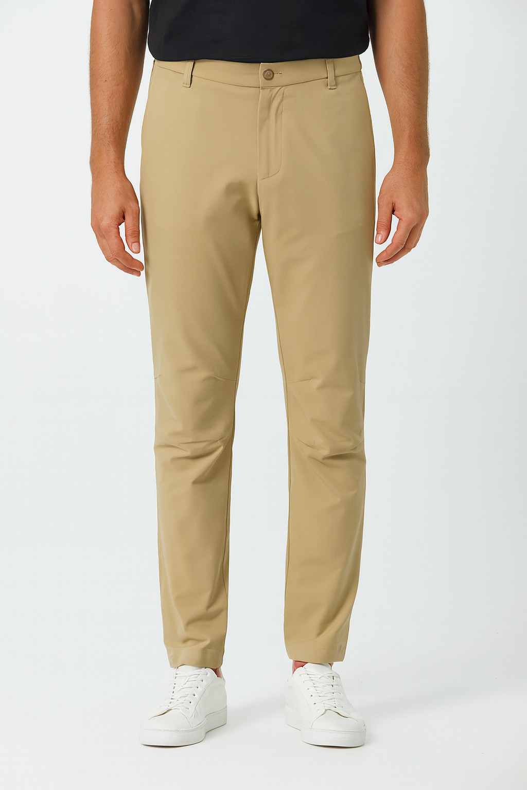 Khaki Quick - Dry Slim - Fit Trousers