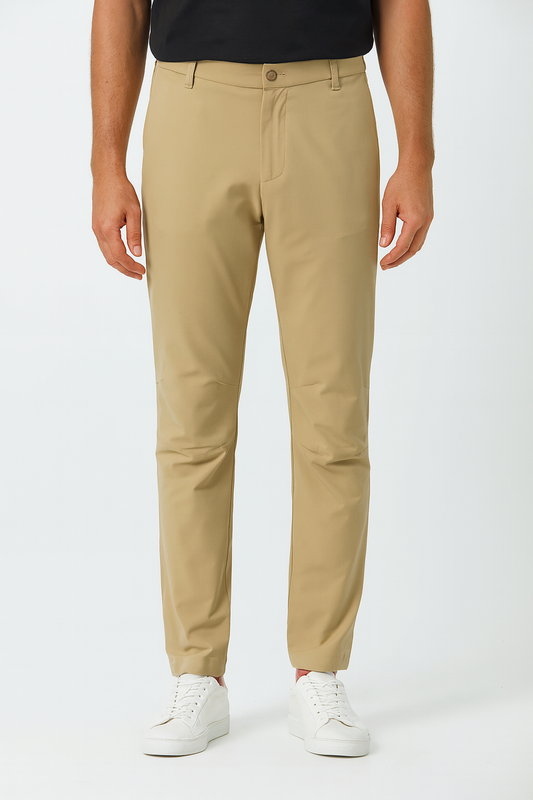 Khaki Quick - Dry Slim - Fit Trousers