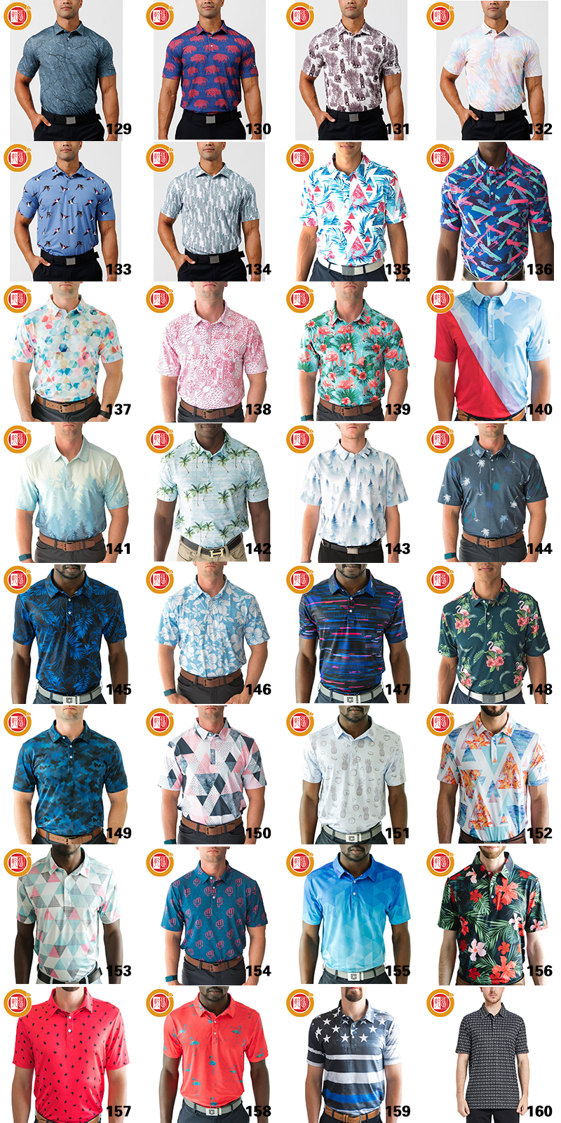 Fun Printed Men's Golf for Polo Shirts Quick Dry Spandex Polyester Knitted Style with Bigfoot Design Short Sleeve