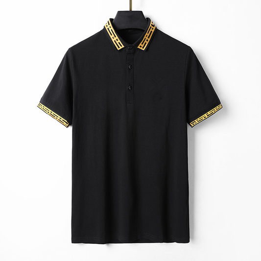 Custom Logo Short Sleeve Casual Patchwork Print Summer Fashion Slim Fit Golf Polo Shirt