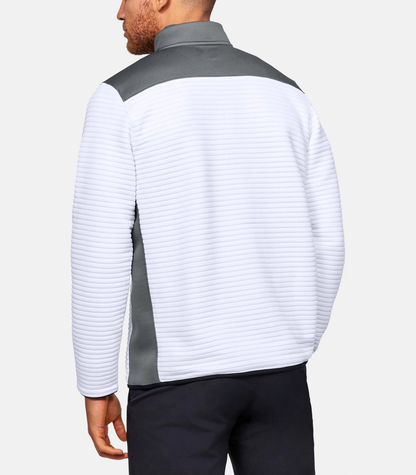 Custom Men's Winter Golf Sport Pullover Sweatshirt Half Zip Stand Collar 3D Printed Oversized Polyester/Cotton Two-Tone Design