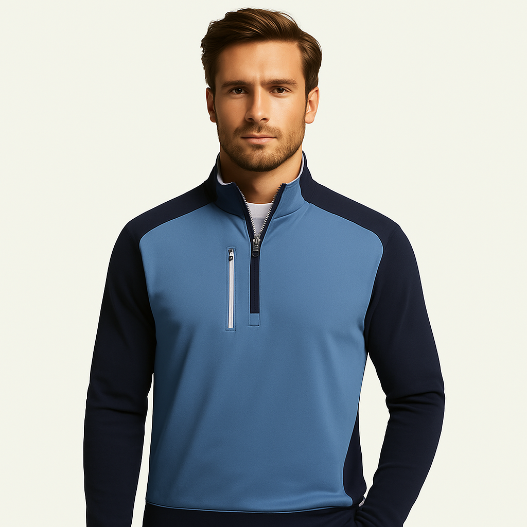 Custom logo High Quality Quarter Zip Pullover Golf Mens Activewear 1/4 Zip Sweatshirt