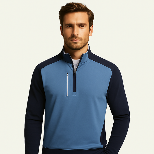 Custom logo High Quality Quarter Zip Pullover Golf Mens Activewear 1/4 Zip Sweatshirt