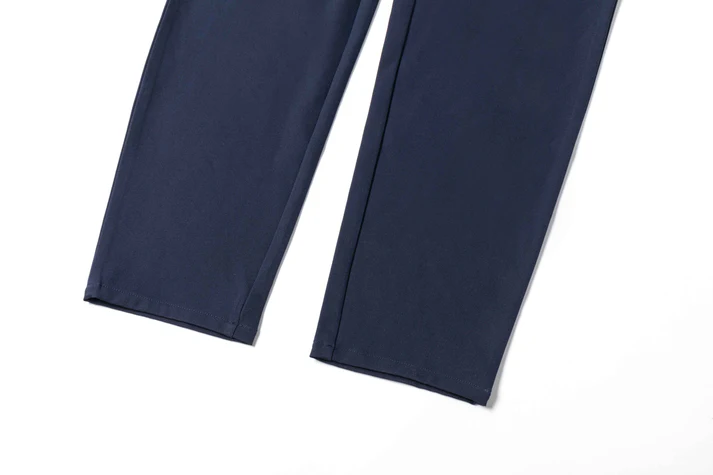 Men's Dark Blue Straight-Leg Trousers