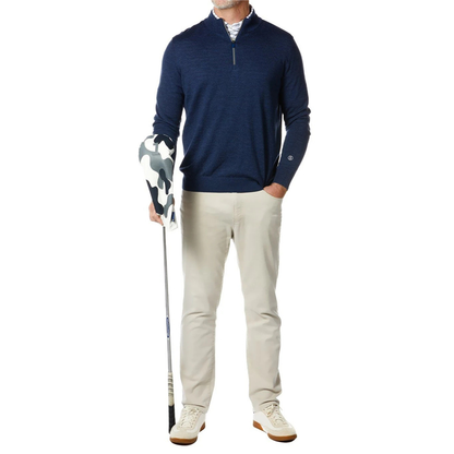 Custom Logo Performance Fabric Men Plain Solid Color Sherpa Fleece Quarter Zip Pullover Golf Sweatshirts