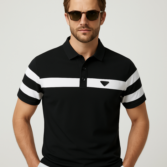 Custom Logo Embroidered Breathable Quick Dry Slim Fit Moisture Wicking Knit Polo Shirt for Men