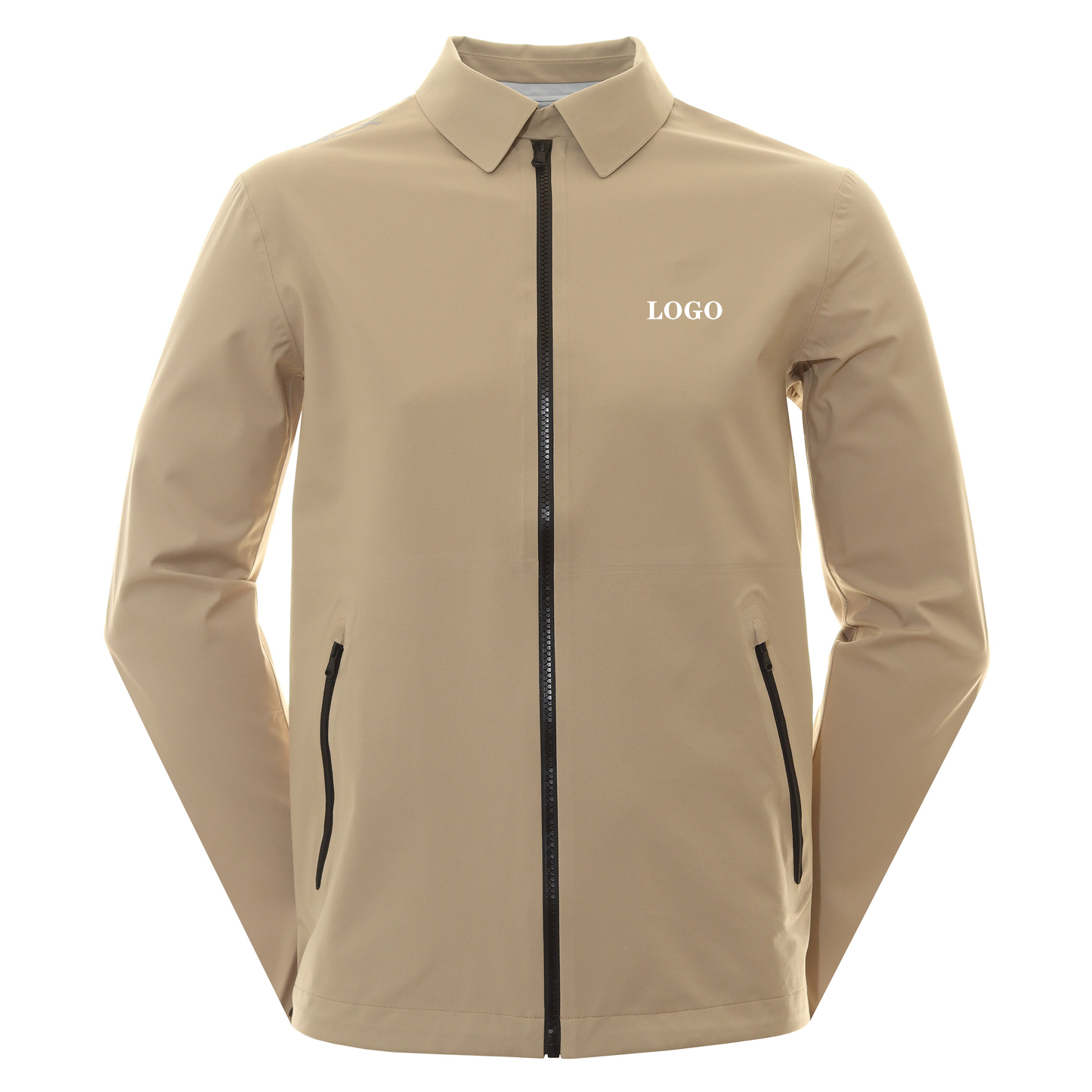 Custom logo High Quality Sport Nylon Hard Shell Plus Size Men s Clothing Khaki Golf Wear Windbreaker Polo Jacket Men