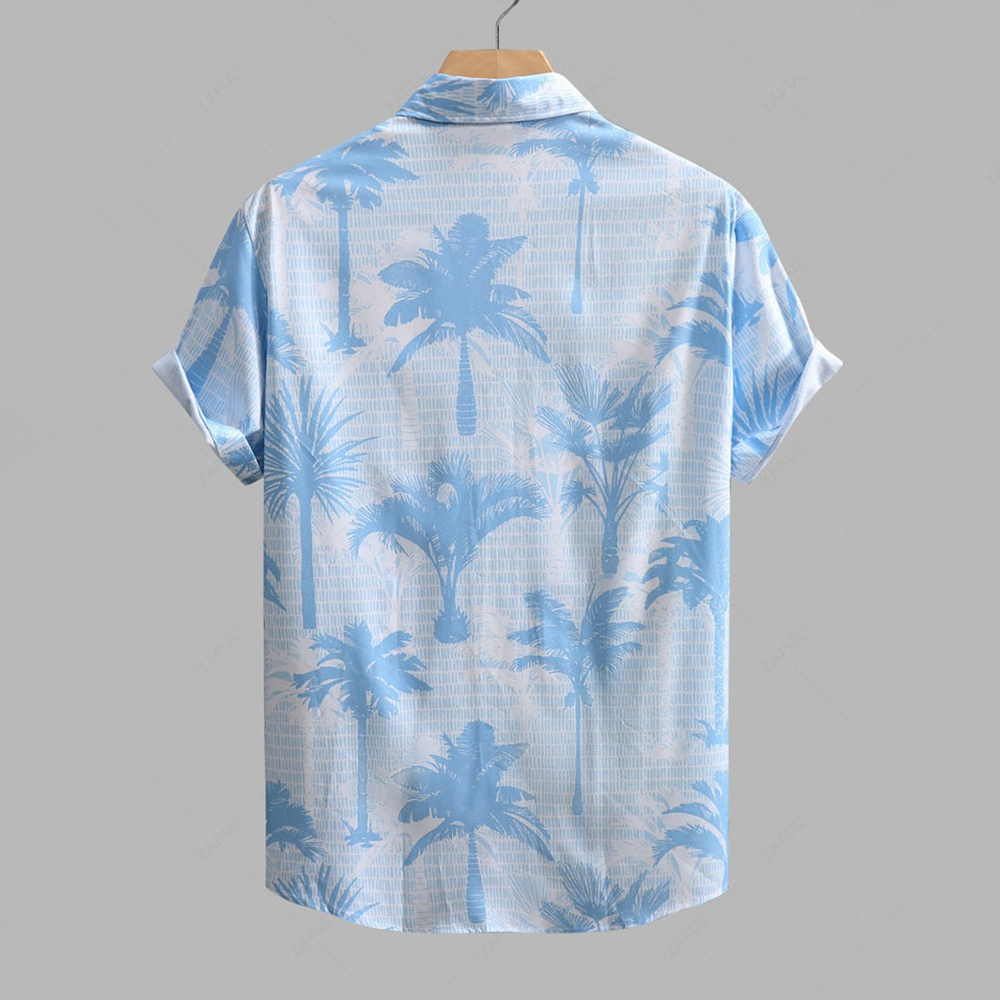 Men's Custom Button for Polo Hawaiian Shirt Anti-Wrinkle Summer Beach Vacation Streetwear Wholesale Short Sleeves Clothing