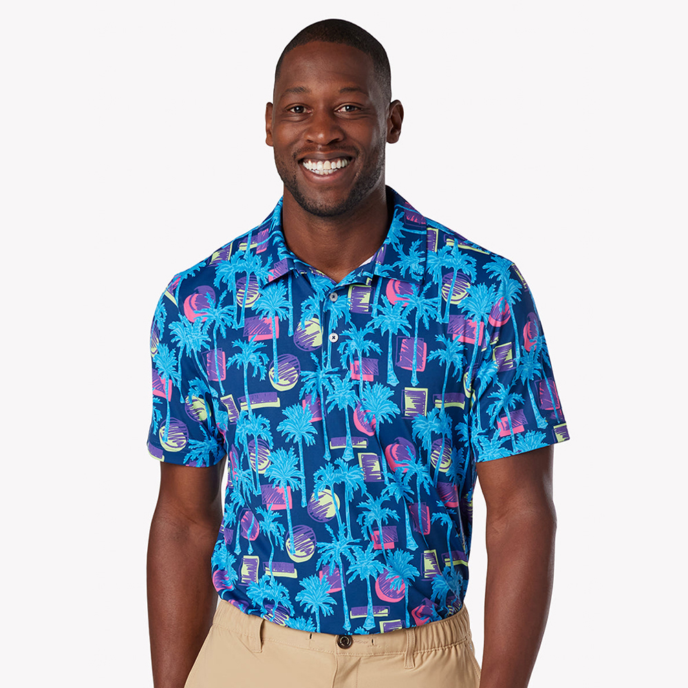 Custom logo Luxury Embroidery logo 4 Way Stretch 100 Polyester Polo Full Sublimation 200gsm Golf Shirt