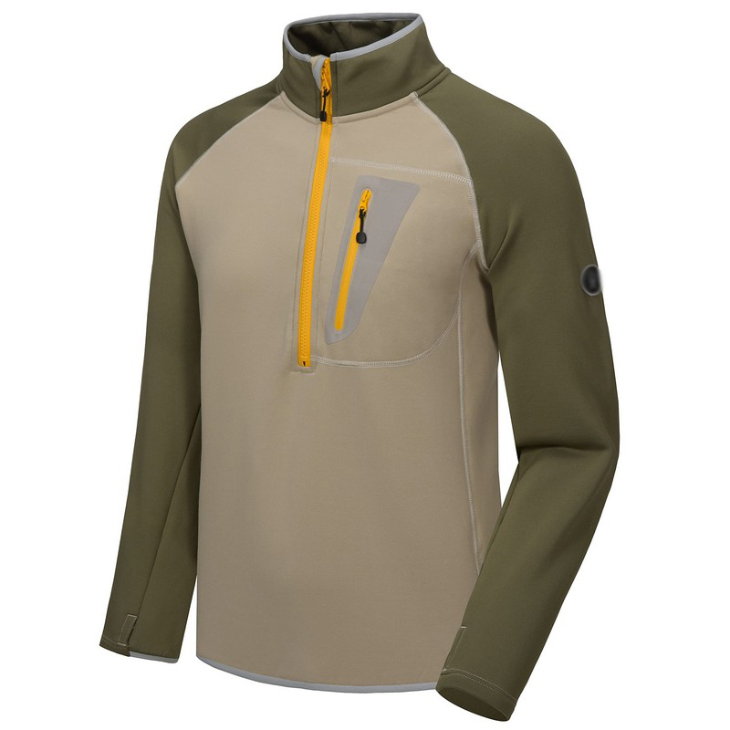 Custom logo Print Sport Long Sleeve Half Zip Running Sweatshirt Golf Pullover for Men