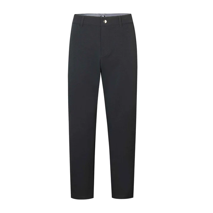 Navy Blue Trousers with Contrast - Colored Waistband