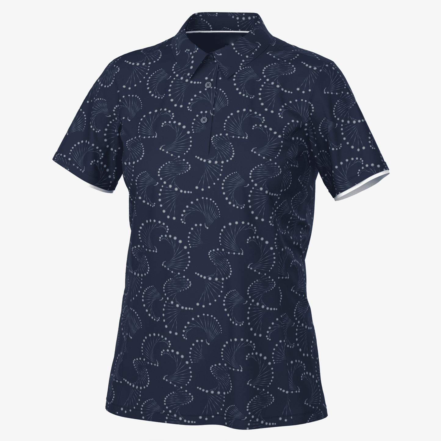 Customized logo high-performance women's figure-hugging polyester and spandex golf T-shirts with digital printing