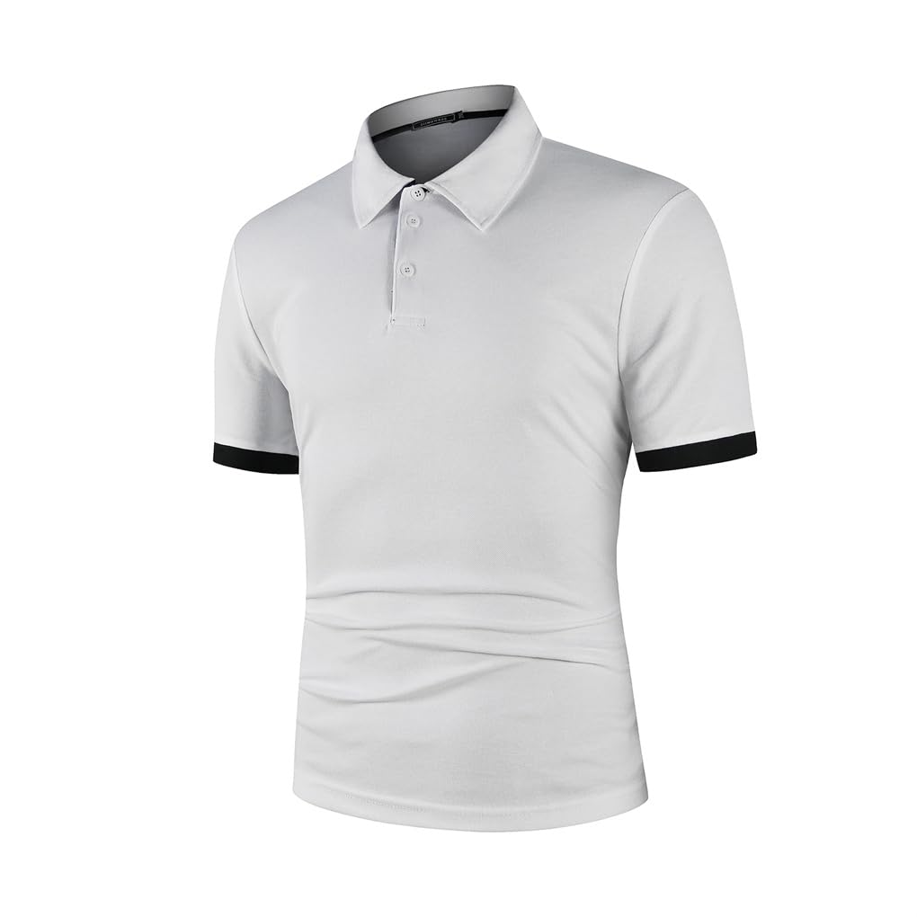 Custom Logo Cotton Bamboo Fiber Short Sleeve Contrast Color Streetwear Casual Tops Orange Men Polo Shirt