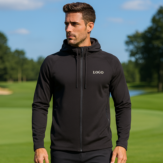 Designer logo Golf Clothing High Quality Lightweight Plus Size Sport Windbreaker Custom Varsity Hoodie for Men