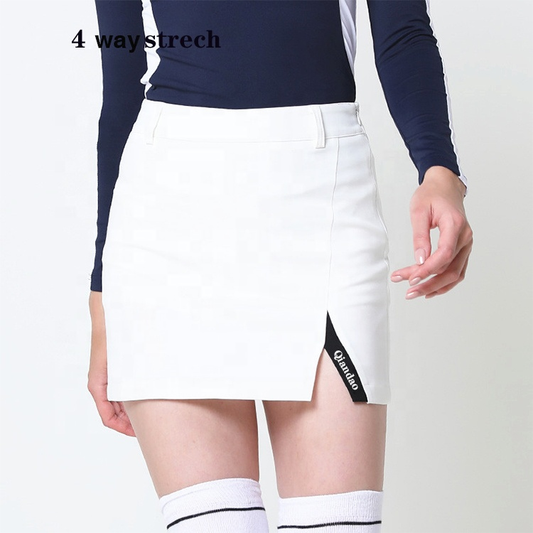 Factory with low minimum order quantity for women's sportswear. Custom-made women's slit tennis skirts, golf mini skirts, side skirts. Women's sexy club wear for adults