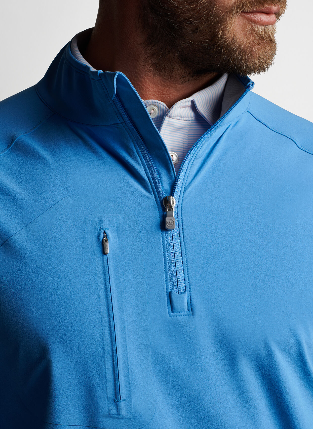 Custom logo Quater Zip Pullover Golf Waterproof Windbreaker Polyester Zip Collar Sweatshirt