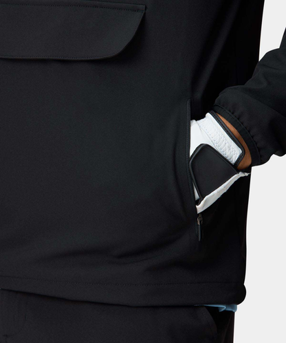 Custom Logo Men's Sport Quarter 1/4 Zip Neck Pocket Black Waterproof Windproof Golf Hoodie Pullovers Sweatshirts