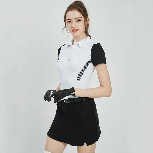 Custom Logo Design Slim Fit Lady Manufacturer Embroidered Logo Women Golf Apparel Polo Shirts