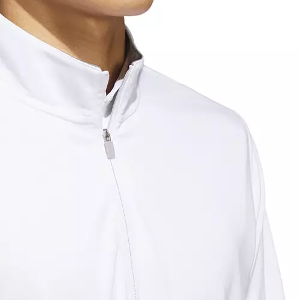 Custom Logo 80% Cotton 20% Polyester Adult White Plain Quarter Zip Pullover Golf Men Sweatshirt