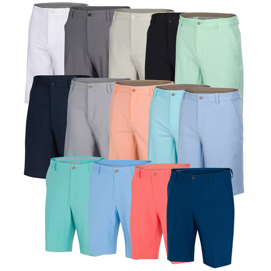 High-quality men's golf shorts made of 90% polyester and 10% spandex, custom-made, lightweight sport shorts