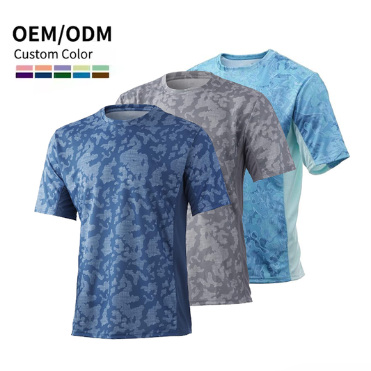 Custom Logo Men's High Quality Gym Tshirt UV UPF 50+ Sun Protection Spandex Polyester Quick Dry Printing Running Sport T Shirt