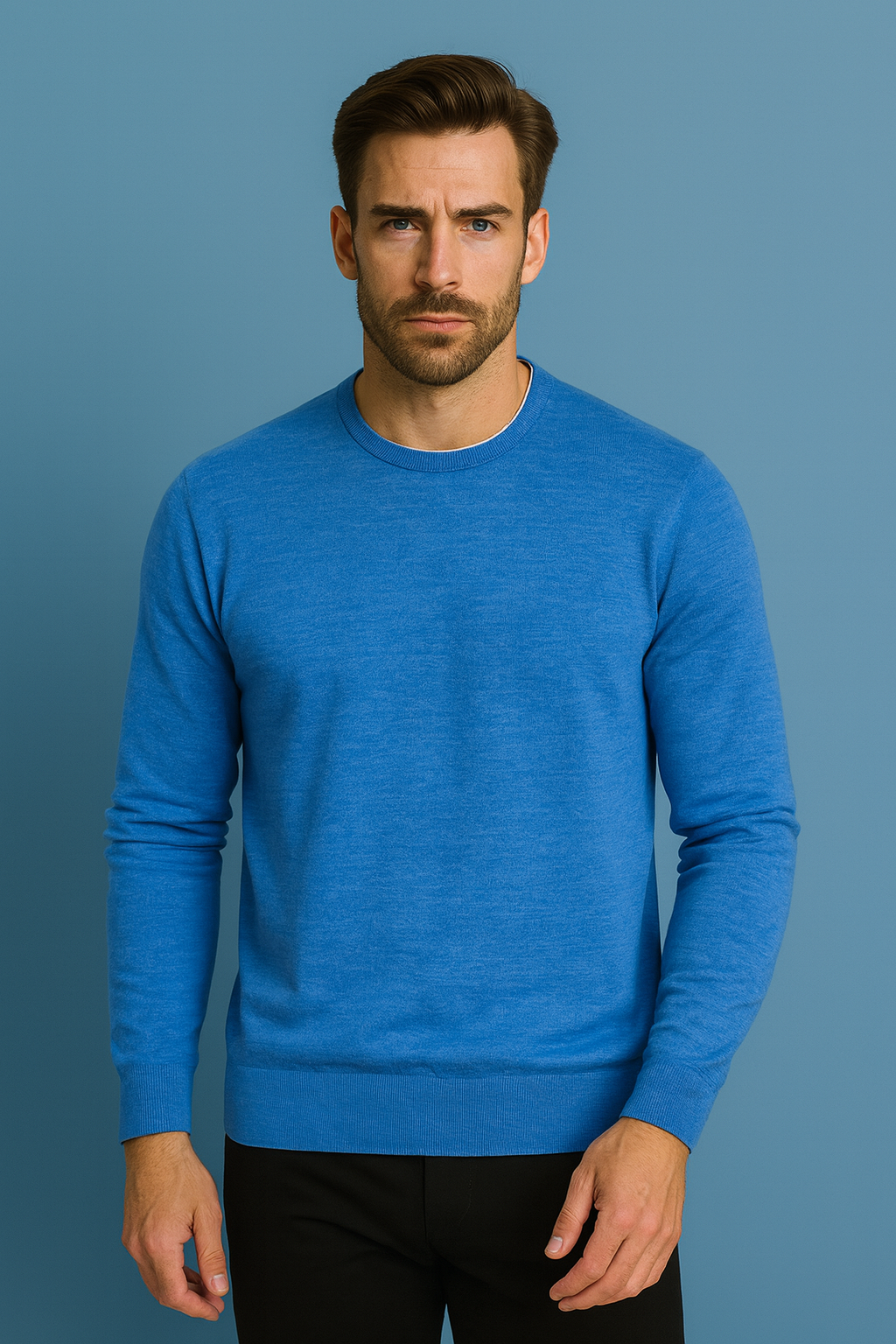 Stylish Designer Wool Raglan Sweater for Men Custom Logo Knitted Pullover With Round Neck Winter Fashion