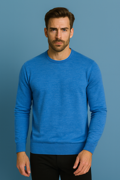 Stylish Designer Wool Raglan Sweater for Men Custom Logo Knitted Pullover With Round Neck Winter Fashion