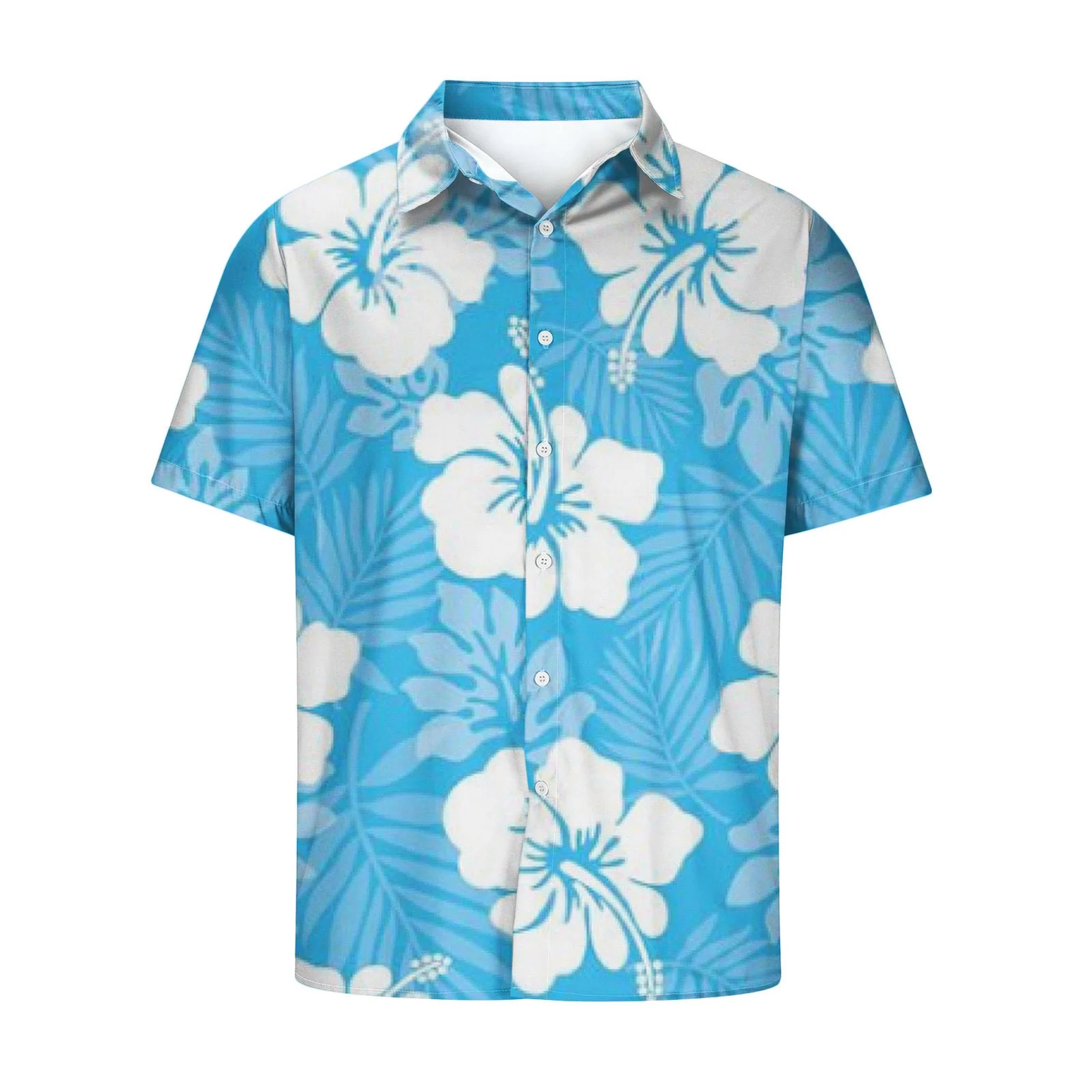 Oem Custom Men's Hawaiian Floral Sublimation Print Button-down Shirt for Men