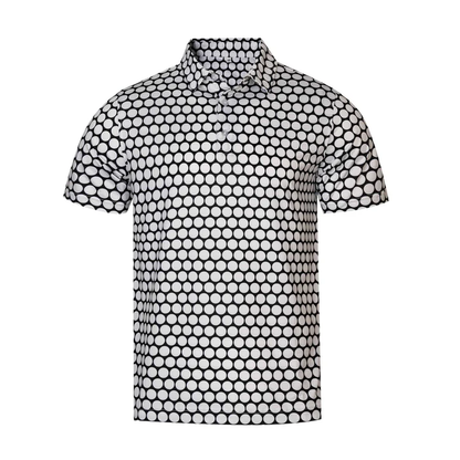 Polka Dot Antimicrobial Polo Shirt - Quick Dry Slim Fit for Ultimate Comfort