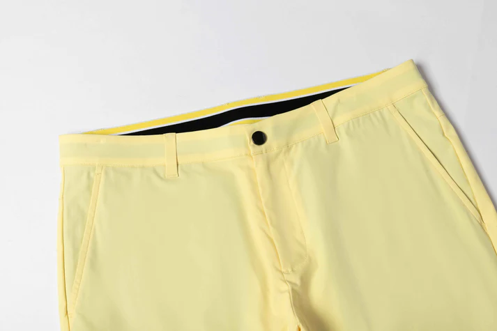 Cream Yellow Wrinkle - Resistant Straight - Leg Casual Pants