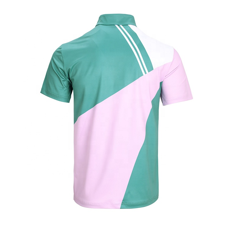 Custom Quick Dry Color Block Print Moisture Wicking Sport Quarter Zip Pullover Golf Short Sleeve Sweatshirts