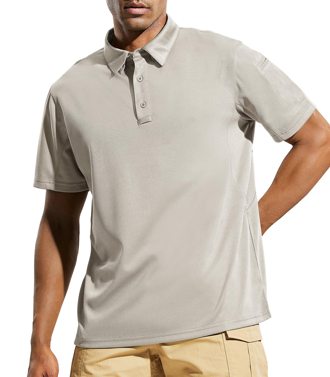 Custom Logo Men's Outdoor Performance Short Sleeve Moisture Wicking Tactical Polo Shirts