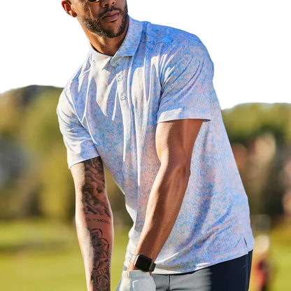 Custom logo 3d Golf Jersey Sublimation Printed Highest Quality 94% Polyester 6 % Spandex Golf Polo Shirts Bamboo Fabric
