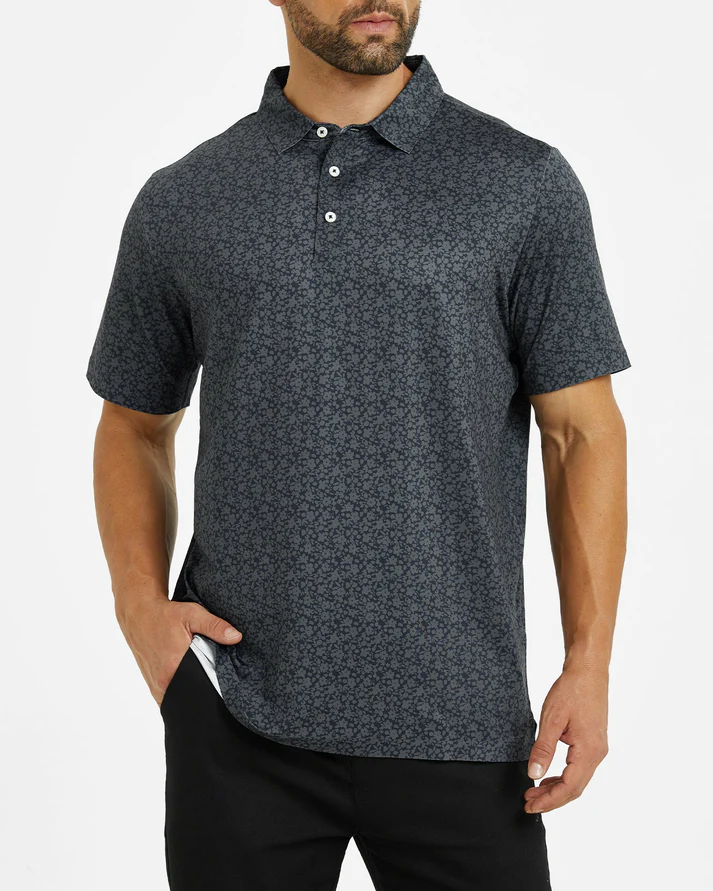 Men's Golf Polo Shirt - Black Casual Performance Wear for Golf Enthusiasts