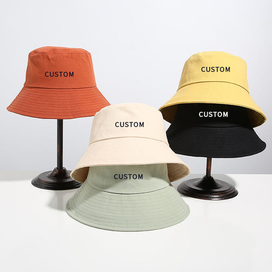 High-quality luxurious sun bucket hats, outdoor fishing double-sided custom embroidered personalized knitted bucket crochet hats