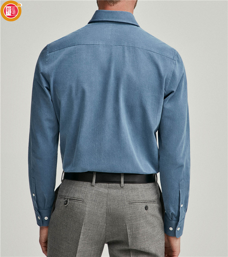 Custom High Quality American Slim Fit Blue Denim Twill Superdry Shirts for Men