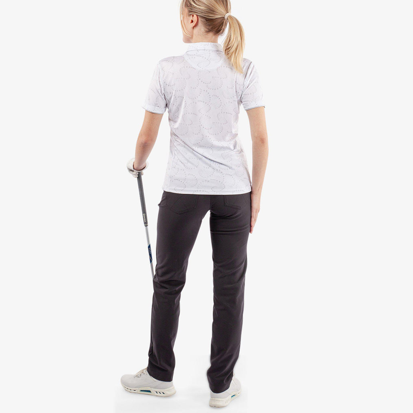 Customized logo high-performance women's figure-hugging polyester and spandex golf T-shirts with digital printing