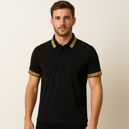 Custom Logo Short Sleeve Casual Patchwork Print Summer Fashion Slim Fit Golf Polo Shirt