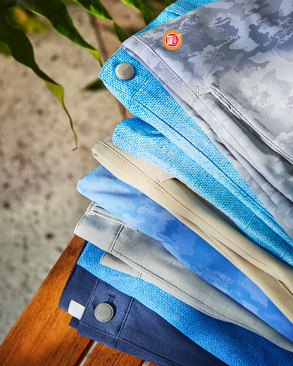 Wholesale customized logo men's golf denim pants, men's high-quality tight-fitting plus-size straight-leg pants