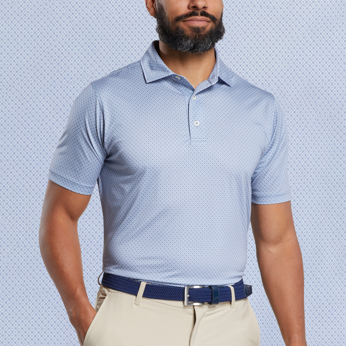Design Performance 80% Polyester 20% Spandex High Quality White Button Down Short Sleeve for Polo Golf Shirt Sporty Print Style