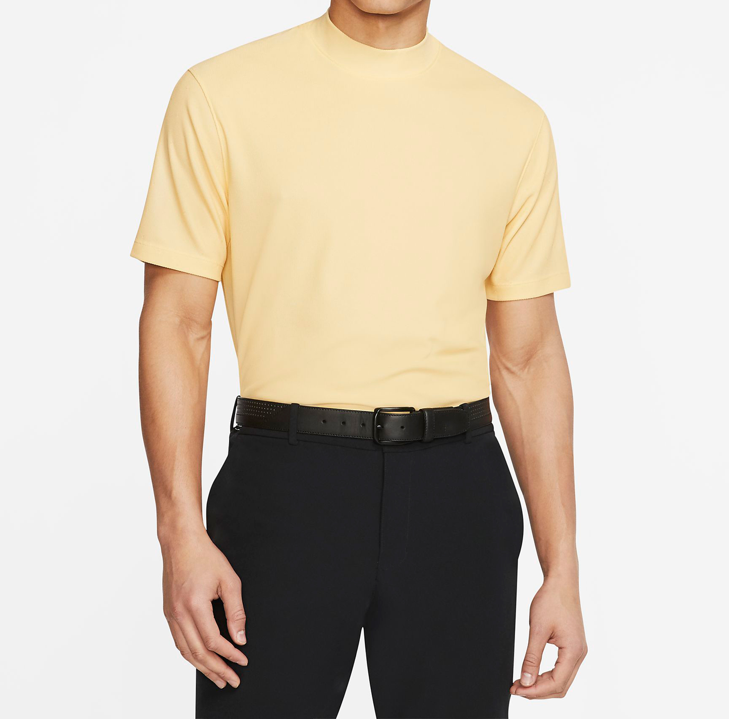 Hot Sale Quick Dry Fabric Men Golf Top Mock Neck Short Sleeve T Shirt