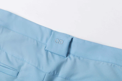Light Blue Trousers with Contrast - Colored Waistband