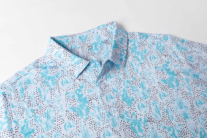 Cactus Print Polo Shirt for Men - Quick Dry Antimicrobial Slim Fit