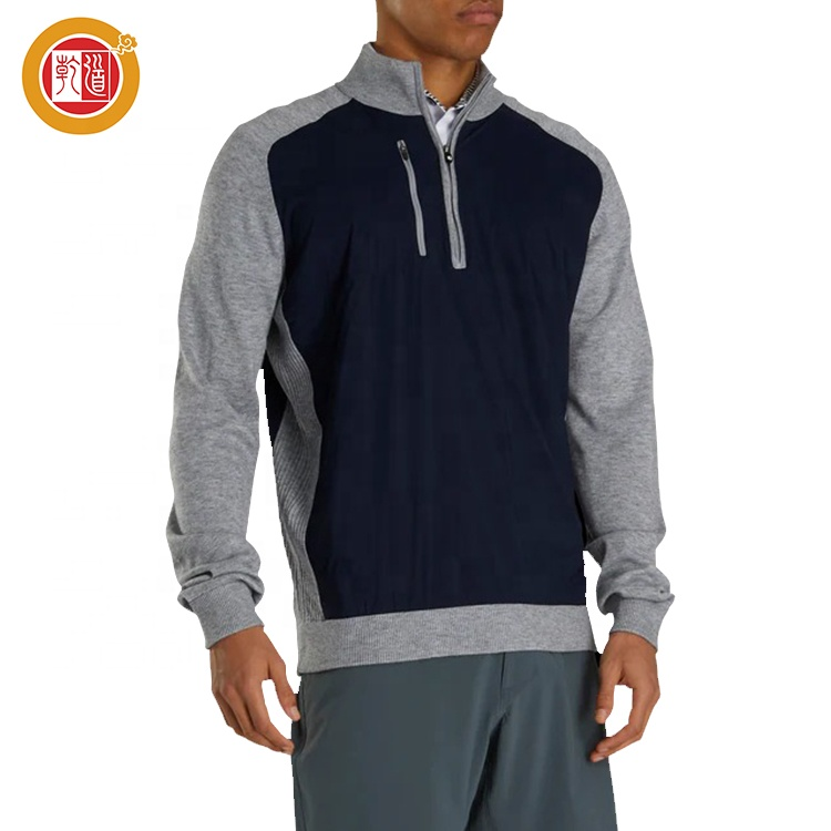 Custom logo High Quality Quarter Zip Pullover Golf Mens Activewear 1/4 Zip Sweatshirt