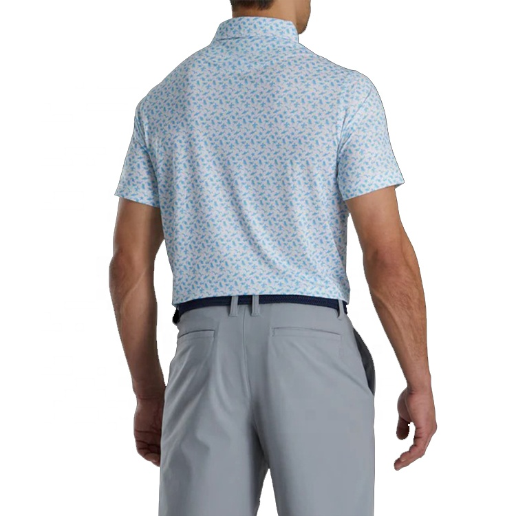 100% Polyester Quality Custom Beach Print Golf Sublimation Shirts Men Performance Polo T Shirt Manufacture